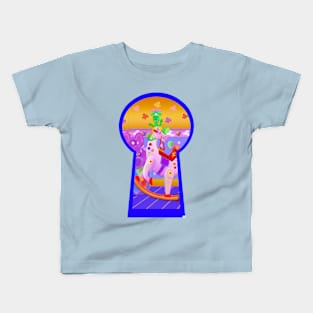 Hide and peek friends-1 Kids T-Shirt